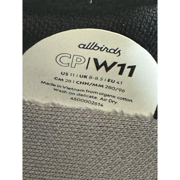 Allbirds Canvas Pacers Natural Black Sneakers Size Men’s 11 - Picture 9 of 9